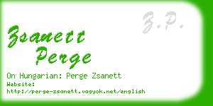 zsanett perge business card
